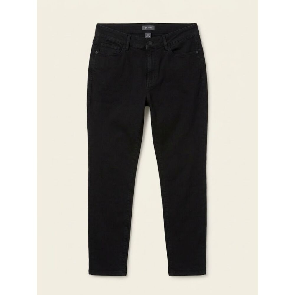 J Jill Denim Authentic Fit Slim Ankle Jeans Size 10 Black Stretch Mid Rise
